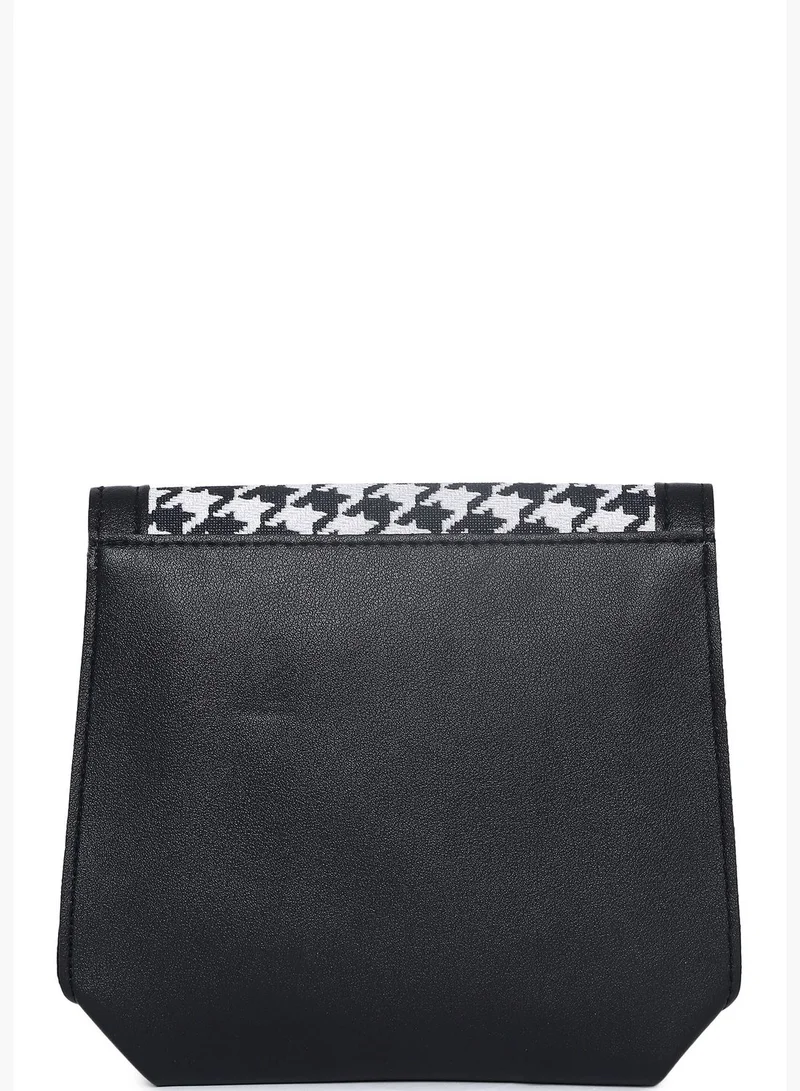 Haute Sauce Textured Push Lock Sling Bag with Chain Strap