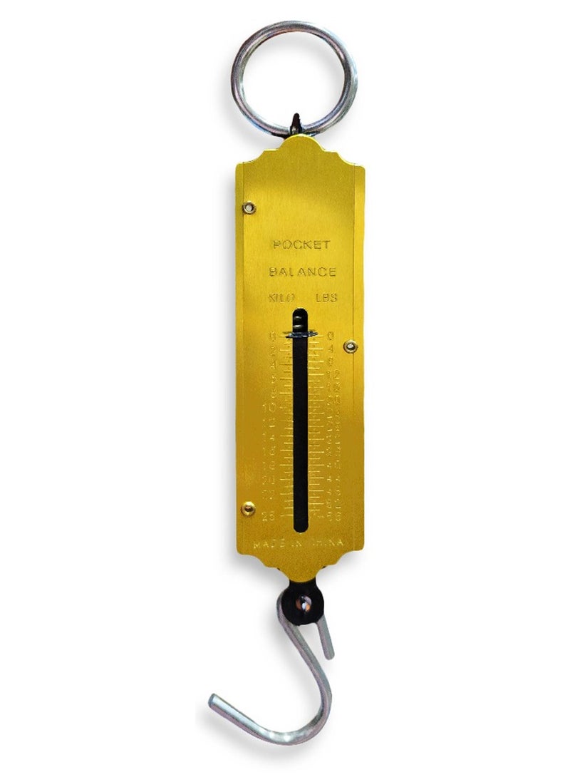 Portable Pocket Balance Weighing Luggage Scale - Gold 25kg - Image 1