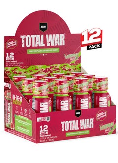 Total War Pre Workout Energy Shots 300mg, Watermelon Invasion, Box OF 12 Pieces