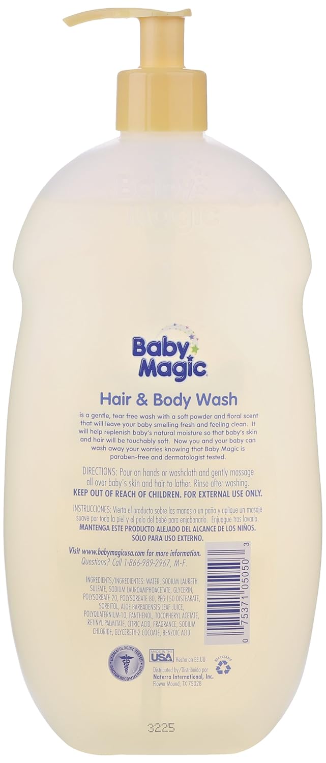 Baby Magic Hair and Body Wash Soft Powder Scent 30 Ounces - Image 2