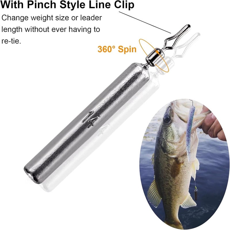 THKFISH Fishing Weights Sinkers Set, 60PCS Fishing Sinker Drop Shot Weights Kit,Drop Shot Rig Wacky Hooks for Saltwater Freshwater Bass Fishing - Image 4