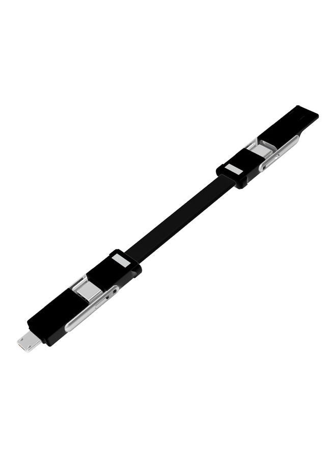 NIBEMINENT 4-In-1 Keychain Charging Cable Blue/White  - Image 3