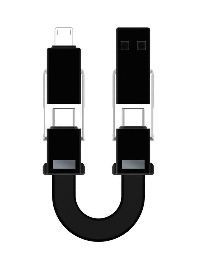 NIBEMINENT 4-In-1 Keychain Charging Cable Blue/White  - Image 5