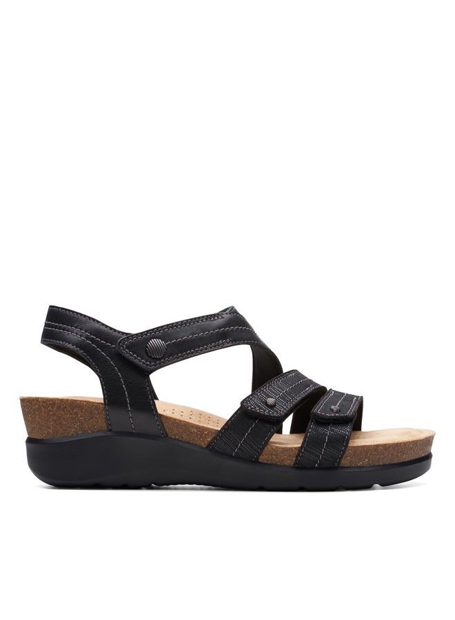 Women's Calenne Clara Wedge Sandal, Black Combi, 39 EU