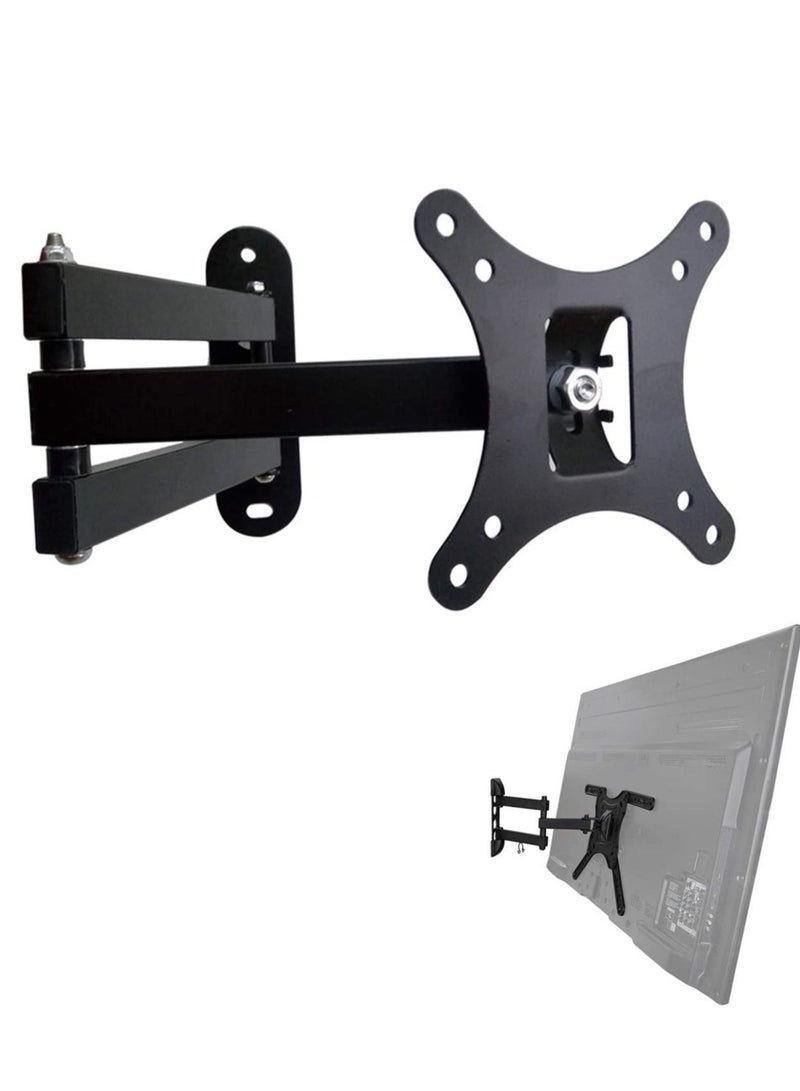 TV Wall Mounts Bracket for 10''-27'' TVs Full Motion LED Display Wall Mount Bracket 100x100mm with Swivel and Extension Arm Up to 10kg - Image 1