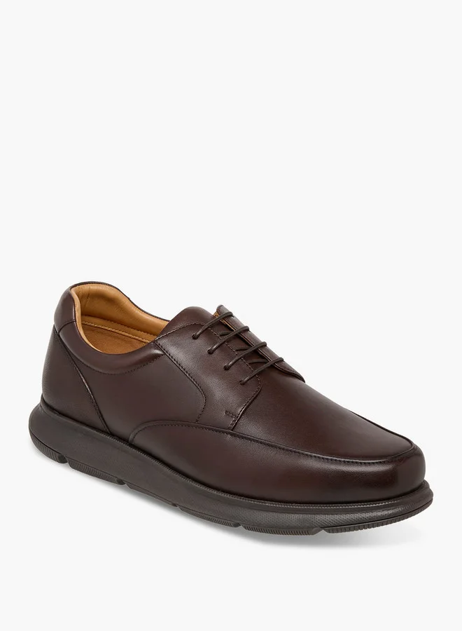 لو كونفورت Solid Lace-Up Derby Shoes