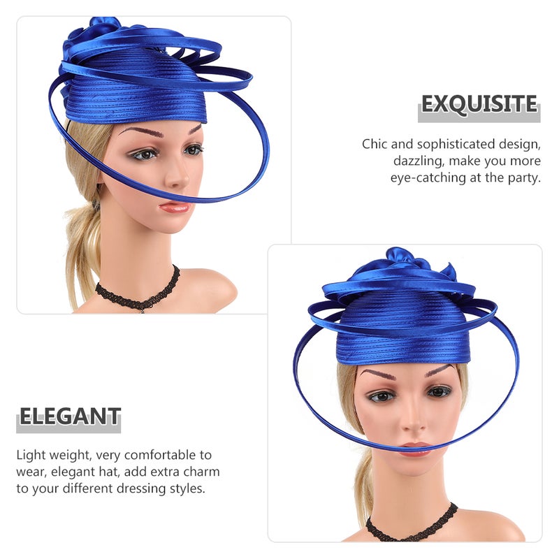 Bride Fascinator Hat Women Tea Party Headband Hat Banquet Wedding Hat Decoration - Image 4
