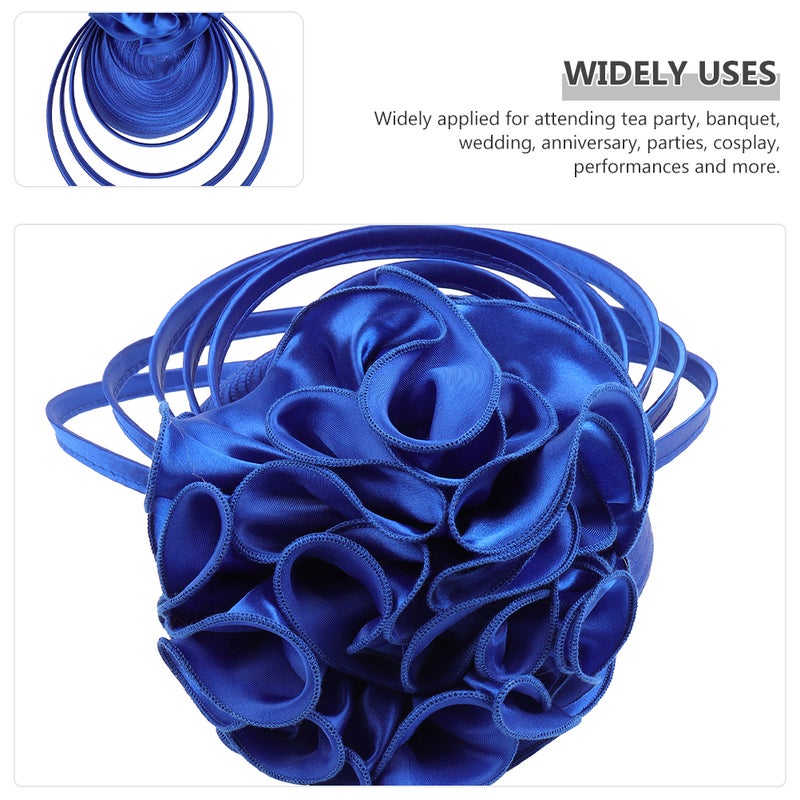 Bride Fascinator Hat Women Tea Party Headband Hat Banquet Wedding Hat Decoration - Image 3