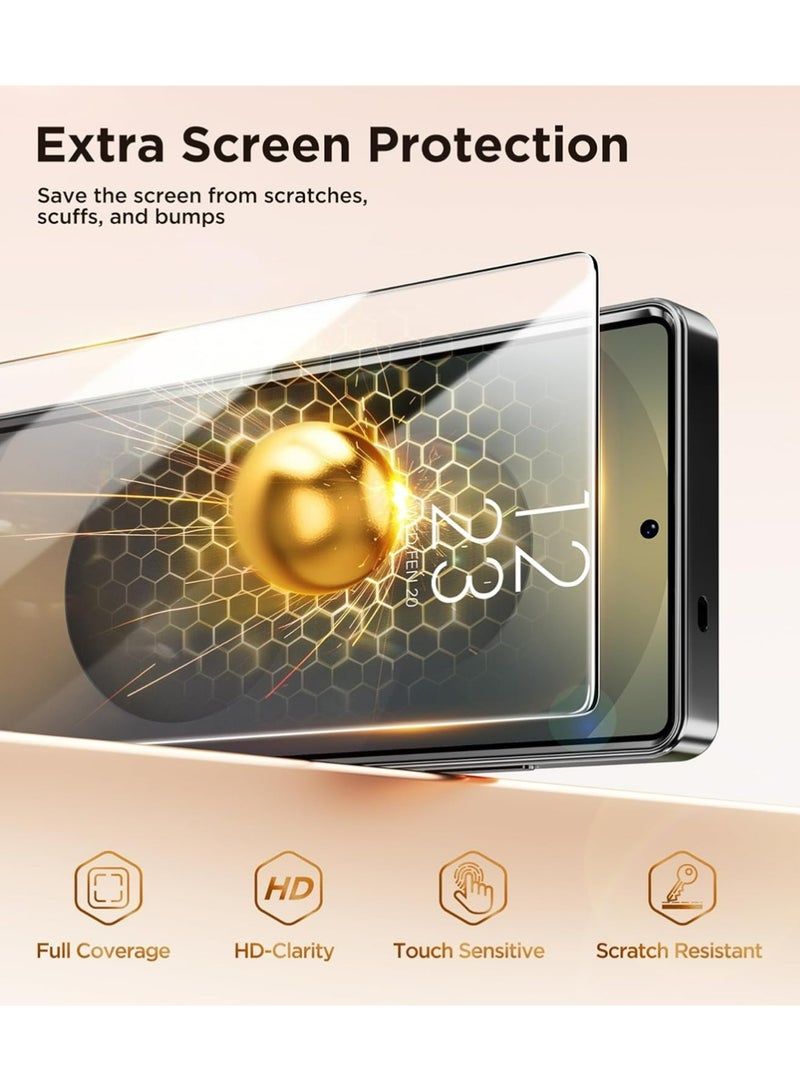 X-level Magnetic Case Compatible with Samsung Galaxy S25 Ultra,Compatible with MagSafe,[Full Camera Protection][Screen Protector] Shockproof Plating Clear Phone Cover for Galaxy S25 Ultra(Black/Clear)  - Image 4