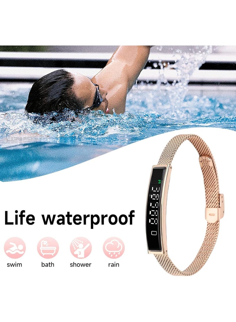 UV Enterprises Smart Bracelet Fitness Tracker with Heart Rate & Blood Pressure Monitor, OLED Display Wearable Fitness Tracker, Multifunctional Smart Bracelet for Men Women, IP68 Waterproof Multiple Sports Modes Smart Wristband for Android & lOS - Image 3