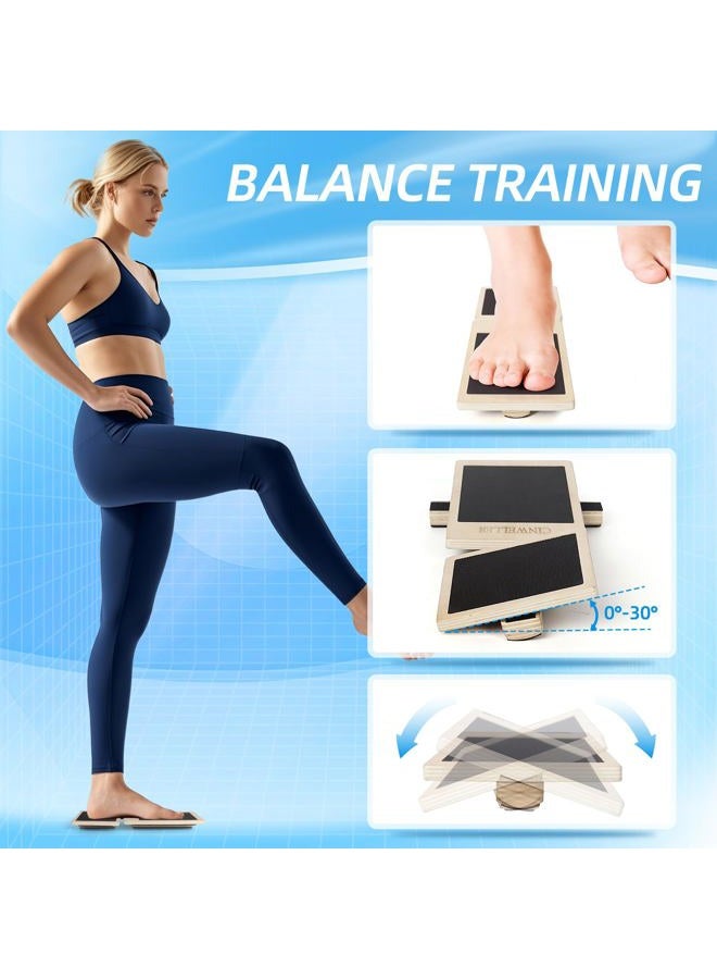 CINWELLER Ankle Balance Board – Stability Trainer for Rehabilitation, Basketball, Running, Yoga & Injury Recovery – Home Gym Equipment (Includes Workout Guide) - Image 4