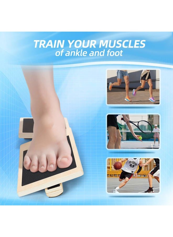 CINWELLER Ankle Balance Board – Stability Trainer for Rehabilitation, Basketball, Running, Yoga & Injury Recovery – Home Gym Equipment (Includes Workout Guide) - Image 2