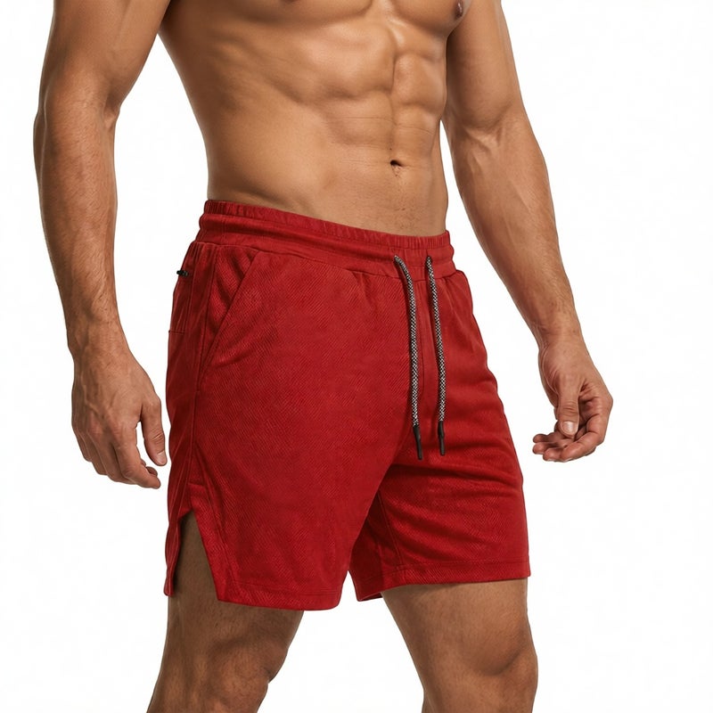 Men's Quick Dry Mesh Running Shorts 5 Inch Inseam Outdoor Sports Pants - Image 1