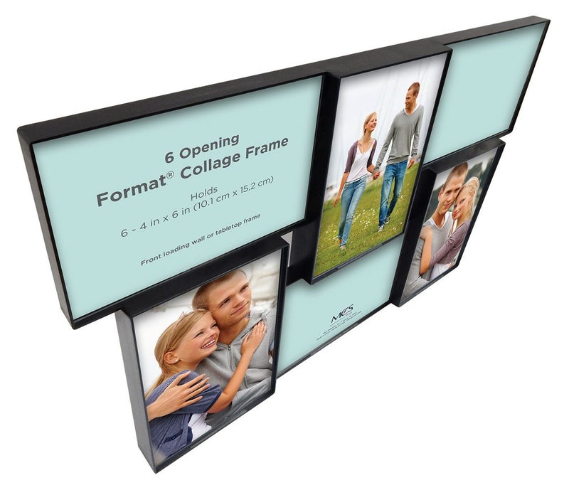MCS Front-Loading Collage Picture Frame With 6 Openings, 4 x 6, Black (Rectangular) - Image 2
