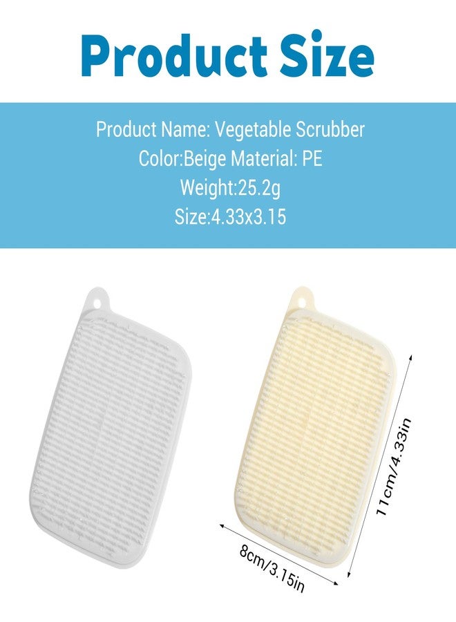 Guduling 2pcs Vegetable Brush Scrubber, Silicone Potato Brushes Scrubber, Veggie Scrubber Brush, Potato Cleaner Brushes for Produce Potatoes, Carrots, Lotus Root, Veggie Fruit Wash Cleaner - Image 2