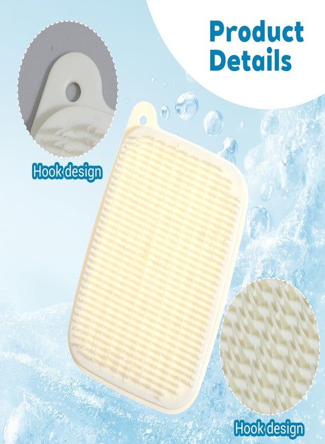 Guduling 2pcs Vegetable Brush Scrubber, Silicone Potato Brushes Scrubber, Veggie Scrubber Brush, Potato Cleaner Brushes for Produce Potatoes, Carrots, Lotus Root, Veggie Fruit Wash Cleaner - Image 4