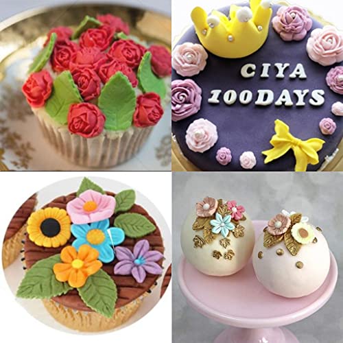 RHLOVY Flower Fondant Silicone Molds Leaf Bow Bowknot Daisy Butterfly Cake Candy Mould for Cake Decoration,Chocolate Fudge,Polymer Clay,Soap,Resin Confectionery Projects - Image 5