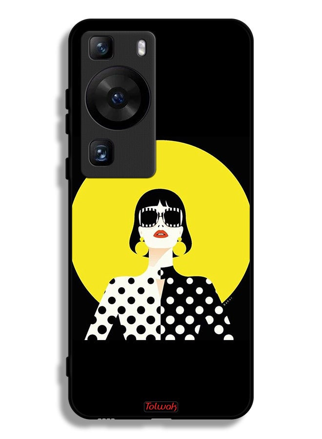 Tolwak Huawei P60 Pro Protective Case Cover Stylish Girl Art - Image 1