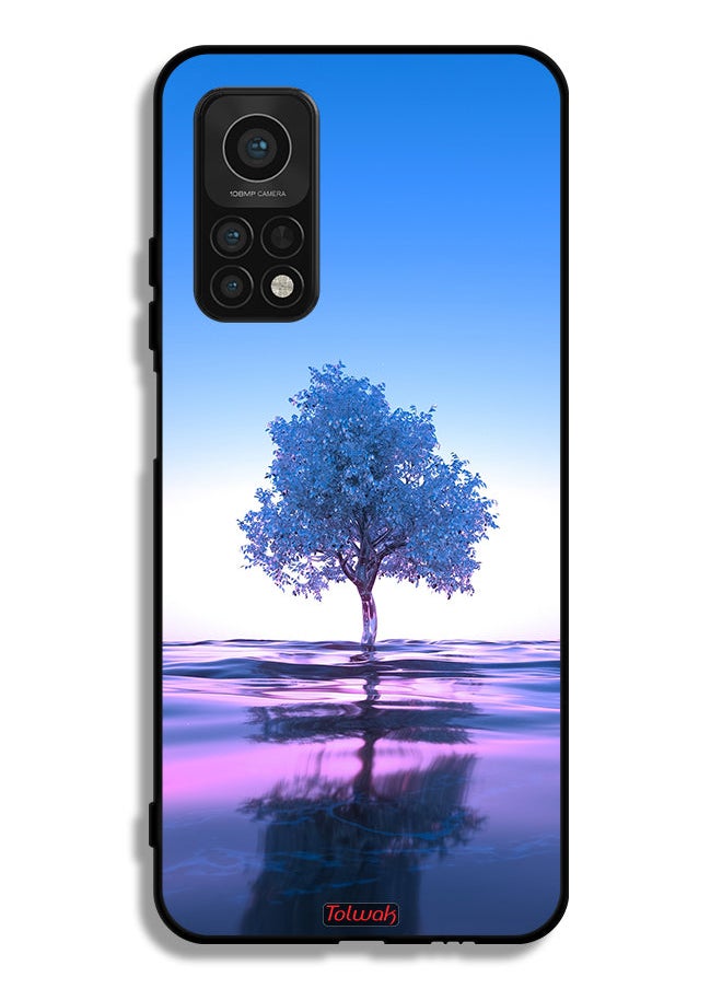 Tolwak Xiaomi Mi 10T Pro 5G Protective Case Cover Tree Neon Body Of Water Reflection Digital Art  - Image 2