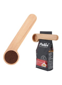 Y&D 2 PCS Wooden Coffee Scoop and Bag Clip Espresso Bags Sealer Suitable for Ground Beans Loose Tea Measuring Bean Spoon Gift Lovers  - Image 3