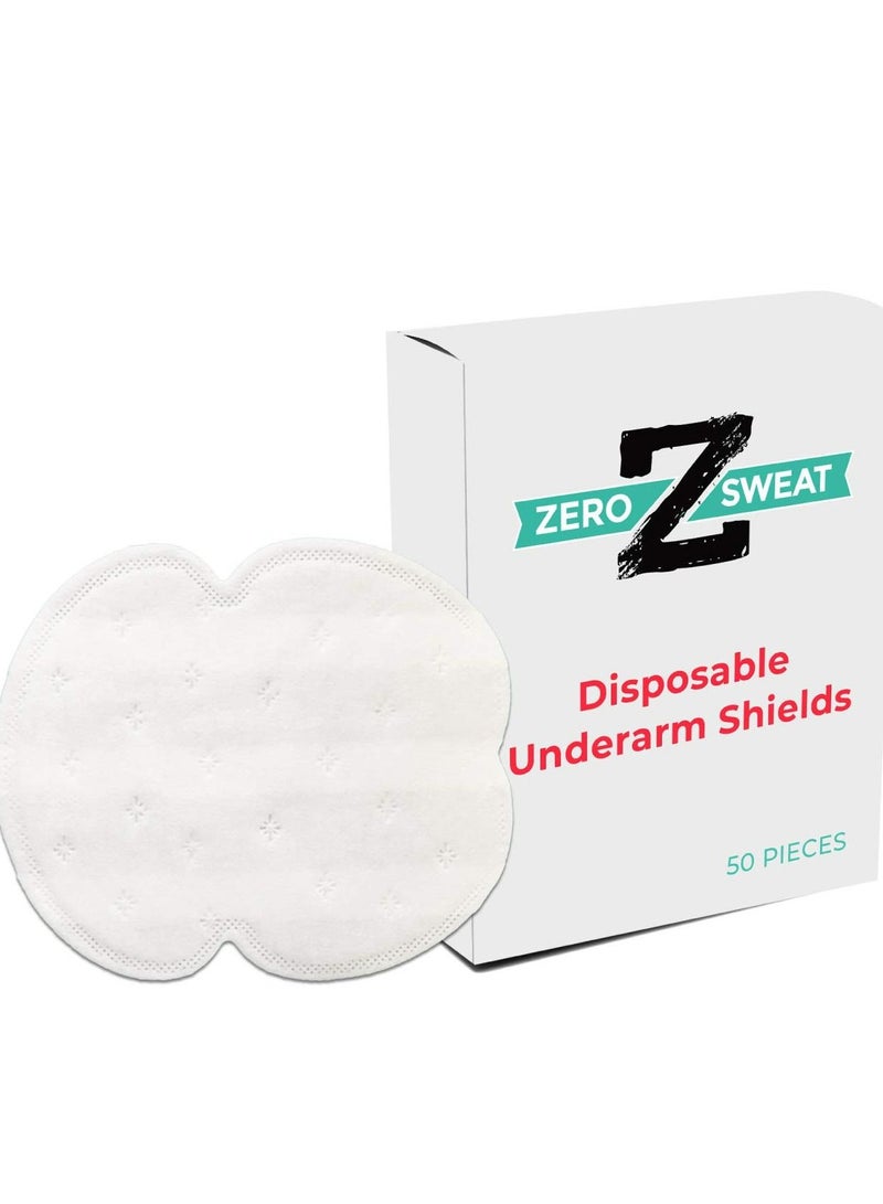 zerosweat Underarm Sweat Pads Block Sweat Natural Disposable Absorbent 50 Pads