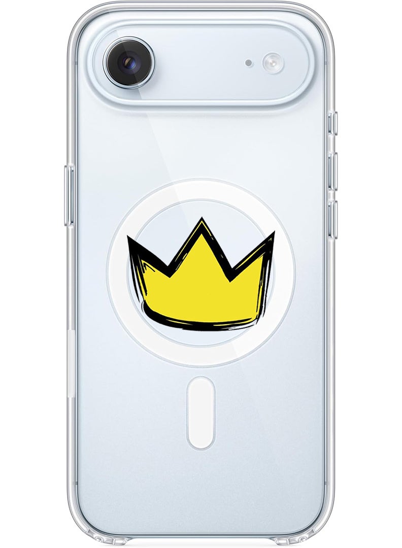 Theodor Magnetic Case for Apple iPhone 17 Air Compatible with MagSafe Wireless Charging, Shockproof Phone Bumper Cover - Yellow Crown - Image 1