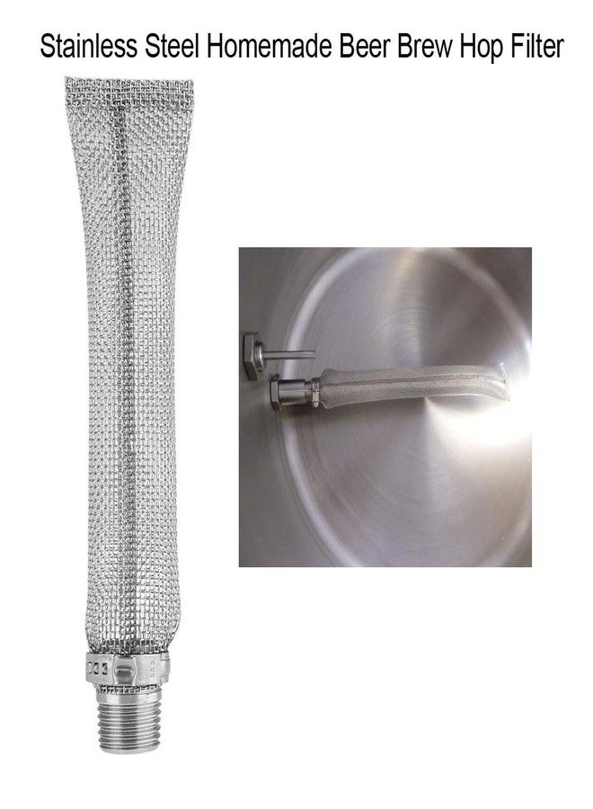 Fdit 304 Grade Stainless Steel Mesh Filter 12inch/6inch Beer Brew Hop Filter Strainer Tool for or Mash Tun 1/2"(6inch) - Image 3
