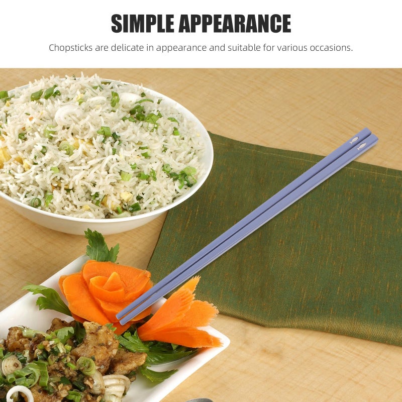 Elegant Alloy Chopsticks with Non-Slip Grip for Family Meals and Durable Use - Image 4