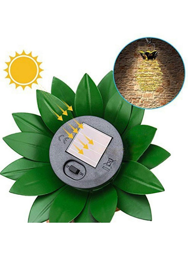 NIBEMINENT 2-Piece Pineapple Shape Hanging LED Solar Light For Garden Warm White - Image 2