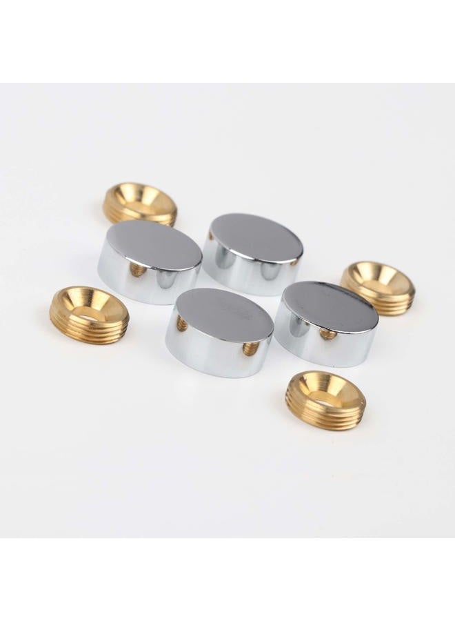 malleable Mirror Screws,Brass Cap Decorative Mirror Nails,0.6",Polished Chrome,4 Pack - Image 3