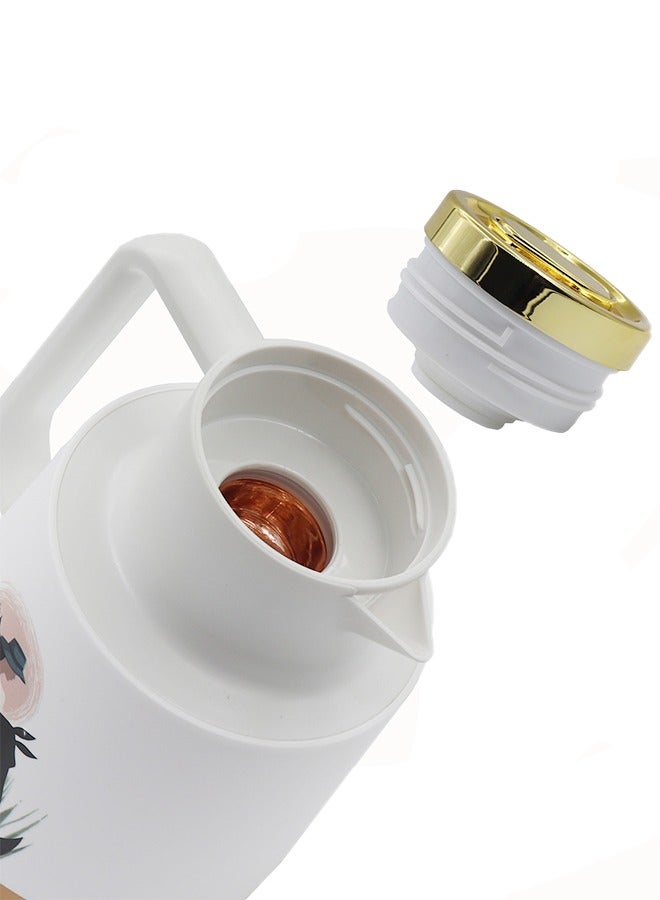 Yolo 2-Piece Plastic Coffee/Tea Vacuum Flask 1 Liter Each -Biege and Grey - Image 5