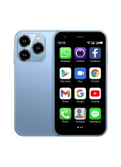SOYES Super Mini Mobile Phone Android Quad Core Titanium Silver, Mobile Mini Smartphone Ultra Small Pocket Student Children Men and Women（Blue）  - Image 1