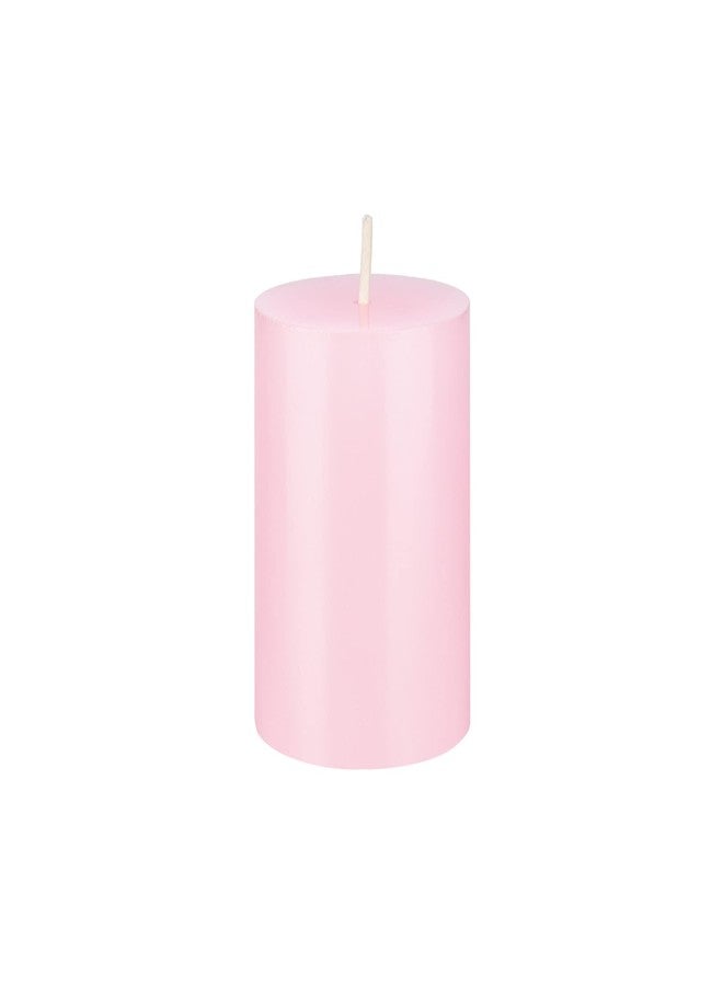 SRG 1 pc Unscented Pink Round Pillar Candle, Hand Poured Premium Wax Candles 2 Inch x 3 Inch, Home Décor, Wedding Receptions, Baby Showers, Birthdays, Celebrations, Party Favors & More - Image 1