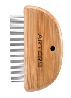 ARTERO Tear Comb Extra Fine Teeth Eye Spot Cleaner Efficiently Removes Crusts and Mucus from Dog Eyes Nature Collection 