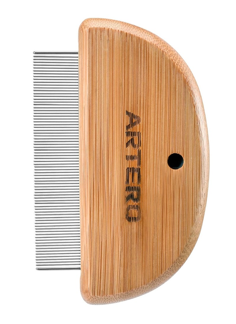 ARTERO - Tear Comb Extra Fine Teeth Eye Spot Cleaner Efficiently Removes Crusts and Mucus from Dog Eyes Nature Collection - Image 1