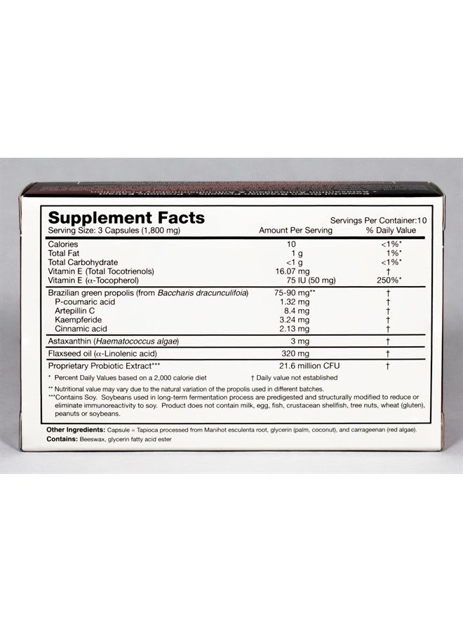 essential formulas Dr. Ohhira's Propolis Plus 30 Capsules with Brazilian Green Propolis - Image 2