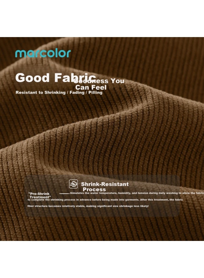 Marcolor Baby And Toddler Corduroy Jogger Pants Thickened Warm Soft Comfortable Casual Sports Pants Brown Size 100 - Image 3