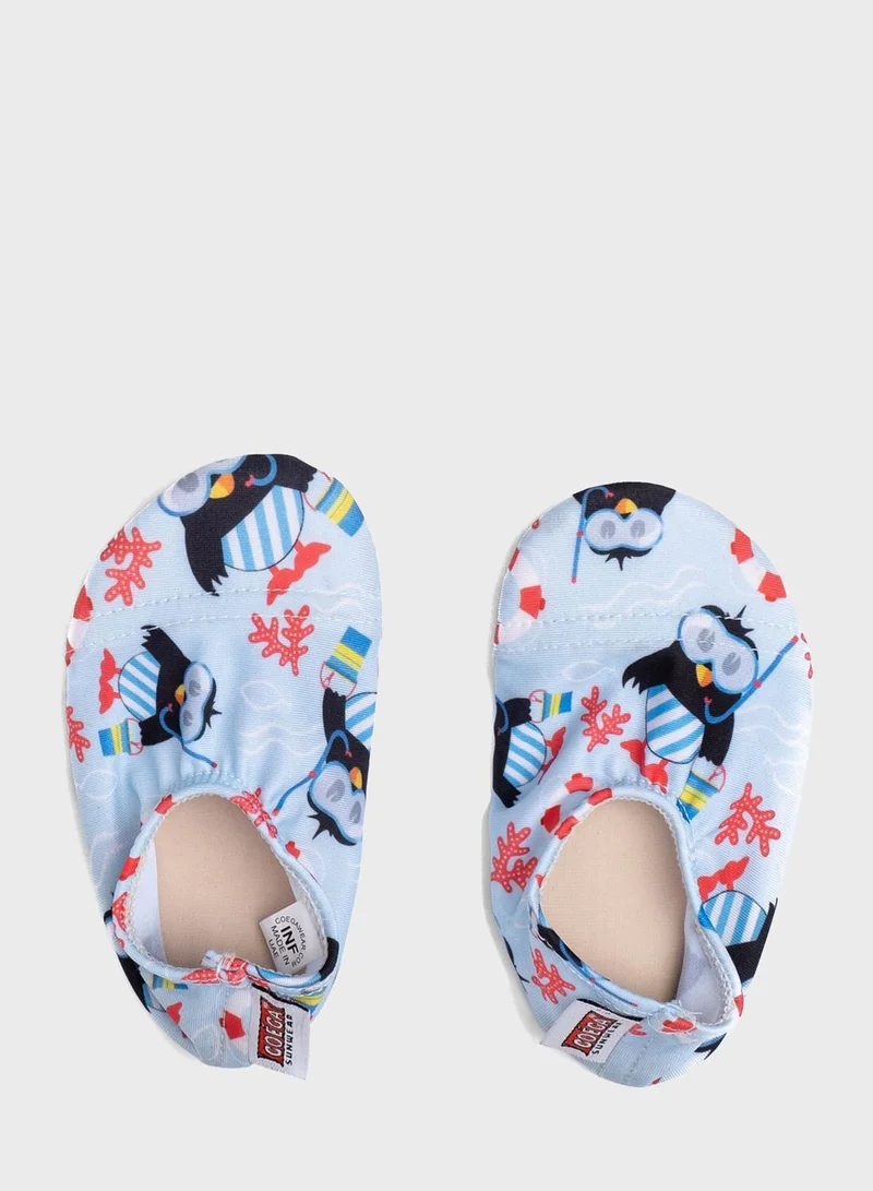 Coega Infant Penguin Print Pool Slip On