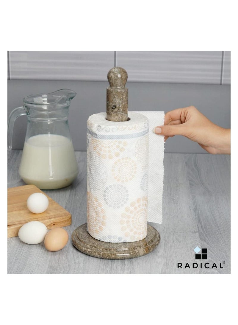 RADICALn Oceanic Marble Paper Towel / Toilet Paper Holder | 12.5" Handmade Countertop Stand - Image 4