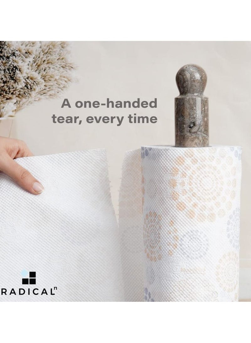 RADICALn Oceanic Marble Paper Towel / Toilet Paper Holder | 12.5" Handmade Countertop Stand - Image 3