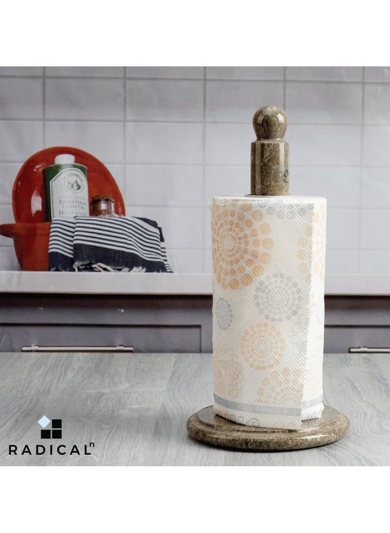RADICALn Oceanic Marble Paper Towel / Toilet Paper Holder | 12.5" Handmade Countertop Stand - Image 2