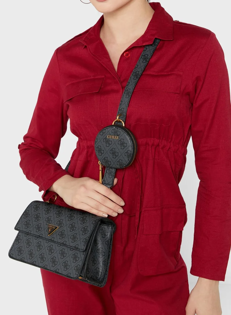 GUESS Alexie Flap Over Crossbody Bag
