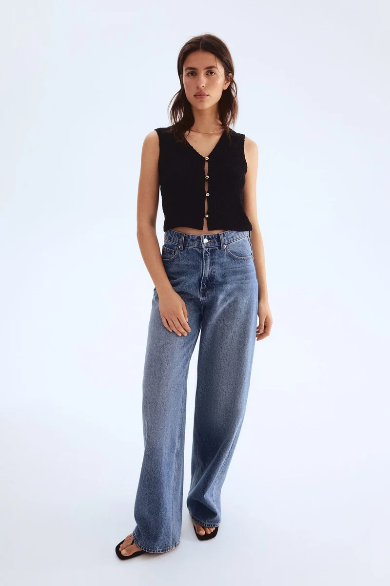 H&M Textured jersey waistcoat