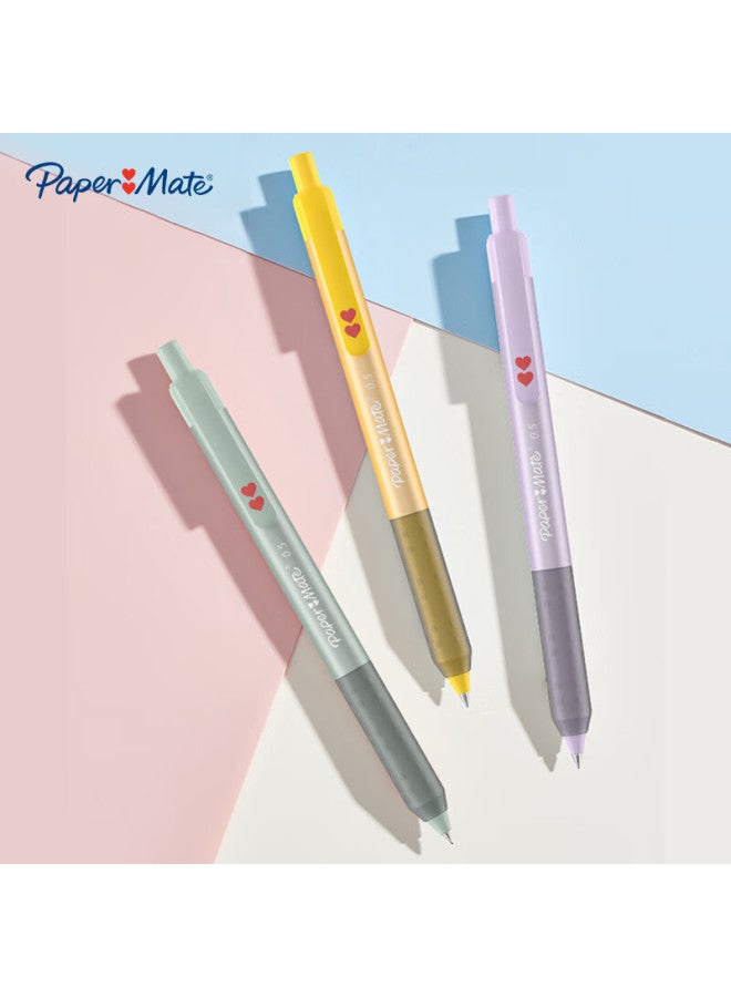 Papermate Paper Mate 0.5Mm High-Value Clickable Gel Pen Student Gift Fruit Series Blueberry G210 Black 6-Pack - Image 5