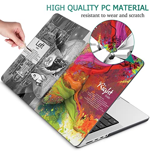 May Chen Compatible with M3 MacBook Pro 16 A2991 M2 A2780 M1 A2485 Pro/Max with Retina Display Fits Touch ID 2023 2022 2021, Hard Shell Case with Keybaord Cover & Screen Protector, Left Right Brain - Image 5