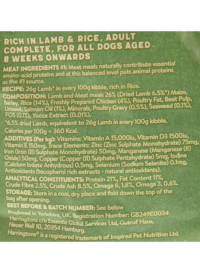 Harringtons Complete Lamb Rice Adult Dry Dog Food 1.7Kg - Image 4
