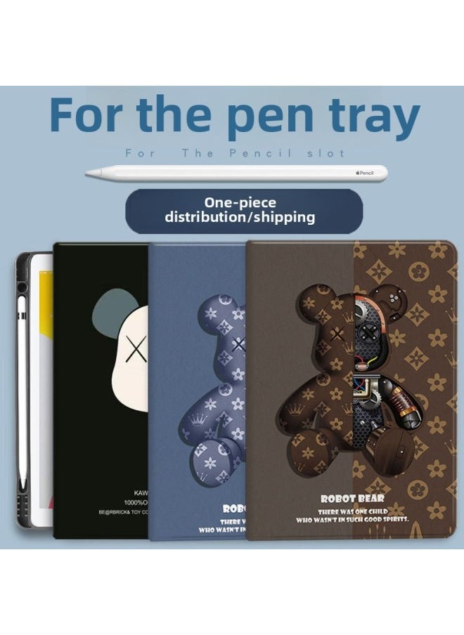 Generic - Use Ipad 10th Generation Protective Case With Pen Slot 7/8/9 Generation 10.2 Inch Mini6 Soft Case Pro11 Case Air45-Color:Cloud Pony [Pen Slot]]-Applicable Model:iPad 2017/2018 (9.7 Inches) - Image 1