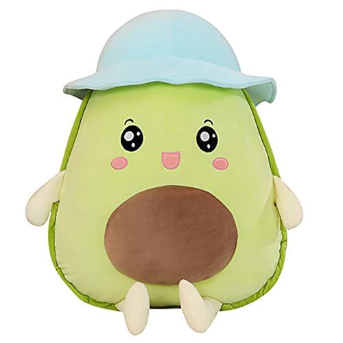 AngelGift Cuddly Big Soft Toys Fruit Serie Avocado Stuffed Animals Toy Cushion Doll Avocado Plushie Toys Best Birthday Gifts for The Children Kids Baby Toys Green 10 25cm - Image 1