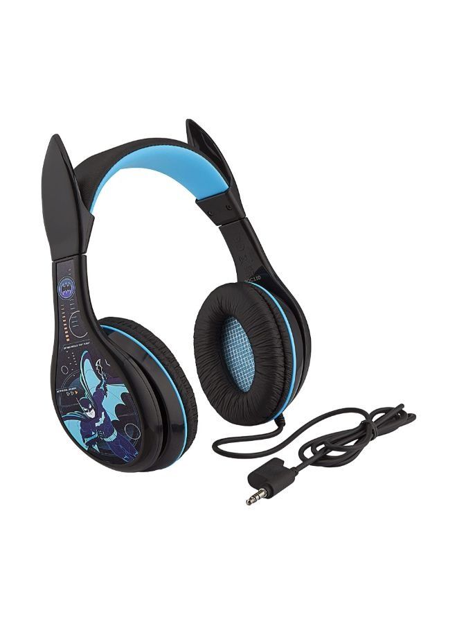 KIDdesigns Batman Kid Safe Wired Headphones for Kids - Multicolour - Image 2