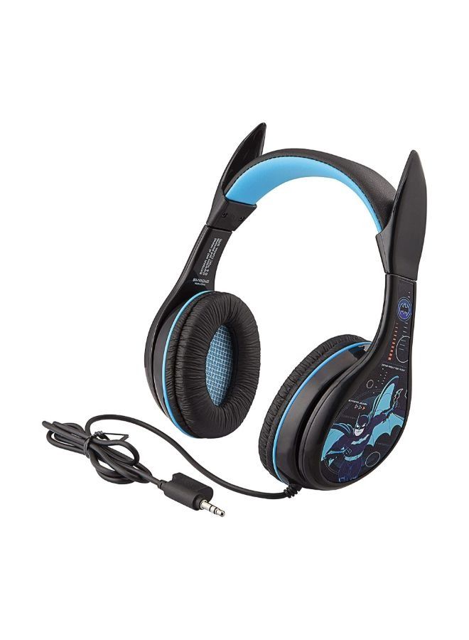 KIDdesigns Batman Kid Safe Wired Headphones for Kids - Multicolour - Image 1